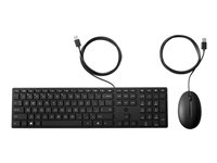 HP Desktop 320MK - Tastatur- og mussett - full size - USB - QWERTY - Pan Nordic 9SR36UT#UUW