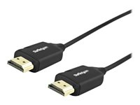 StarTech.com StarTech.com Premium Certified High Speed HDMI 2.0 Cable with Ethernet - 1.5ft 0.5m - HDR 4K 60Hz - 20 inch Short HDMI Male to Male Cord (HDMM50CMP) - HDMI-kabel med Ethernet - HDMI hann til HDMI hann - 50 cm - svart - for P/N: KITBXDOCKPEU, KITBXDOCKPNA, KITBXDOCKPUK, KITBZDOCK, USBC-HDMI-CDP2HD4K60 HDMM50CMP