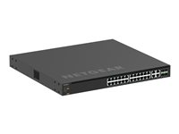 NETGEAR M4350-24M4X4V - Switch - L3 - Styrt - 24 x 100/1000/2.5G (PoE++) + 4 x 100/1000/2.5G/5G/10G (PoE++) + 4 x 25 Gigabit SFP28 - front til bakside-luftflyt - stasjonær, rackmonterbar - PoE++ (2520 W) MSM4332-100NES