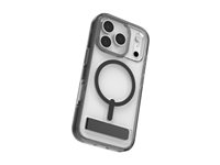 Zagg Santa Cruz Snap - Baksidedeksel for mobiltelefon - med stativ - MagSafe-samsvar - kullsort - for Apple iPhone 17 Pro 702318950