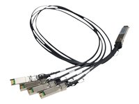 HPE X240 Direct Attach Copper Splitter Cable - Nettverkskabel - SFP+ til QSFP+ - 1 m - for HPE 5900AF-48, Edgeline e920, FlexFabric 1.92, 11908, 12902, ProLiant e910t 2U JG329A