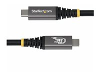StarTech.com - USB-kabel - USB-C (hann) til USB-C (hann) - USB4 / Thunderbolt / DisplayPort 2.1 - 1.01 m - 4K 120 Hz støtte, 8K 60Hz støtte, utvidet effektområde (EPR), støtte for Power Delivery 3,1 - svart CC1M80GUSB4CABLE