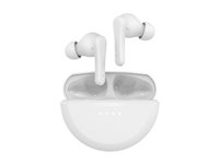 Belkin SoundForm Rhythm - True wireless-hodetelefoner med mikrofon - i øret - Bluetooth - aktiv støydemping - hvit AUC015HQWH