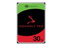 Seagate IronWolf Pro ST30000NT011 - Harddisk - 30 TB - intern - 3.5" - SATA 6Gb/s - 7200 rpm - med 3-års Seagate Rescue Data Recovery ST30000NT011