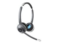 Cisco 562 Wireless Dual - Hodesett - on-ear - DECT 6.0 - trådløs - med Multibase Station - gjenfabrikert CP-HS-WL-562MEU-RF