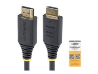 StarTech.com 1.6ft (50cm) Premium Certified High Speed HDMI Cable, 4K60Hz - Premium High Speed - HDMI-kabel med Ethernet - HDMI hann til HDMI hann - 50 cm - svart - 4K 60Hz støtte, passiv HDMI2-CABLE-4K60-50C