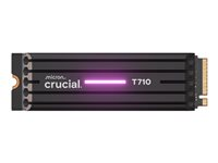 Crucial T710 - SSD - kryptert - 4 TB - intern - M.2 2280 - PCI Express 5.0 (NVMe) - TCG Opal Encryption 2.01 - integrert kjøle CT4000T710SSD5