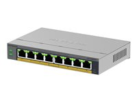 NETGEAR Easy Smart GS108EPP - Switch - high-power - L3 - smart - 8 x 10/100/1000 (PoE+) - stasjonær, veggmonterbar - PoE+ (123 W) GS108EPP-100EUS