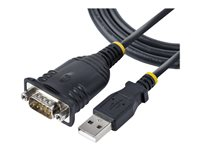 StarTech.com 3ft (1m) USB to Serial Cable, DB9 Male RS232 to USB Converter, USB to Serial Adapter for PLC/Printer/Scanner/Network Switches, USB to COM Port Adapter - Prolific IC, Automatic Handshake, Windows/macOS (1P3FP-USB-SERIAL) - Seriell kabel - DB-9 (hann) skrubar til USB (hann) - 1 m 1P3FP-USB-SERIAL